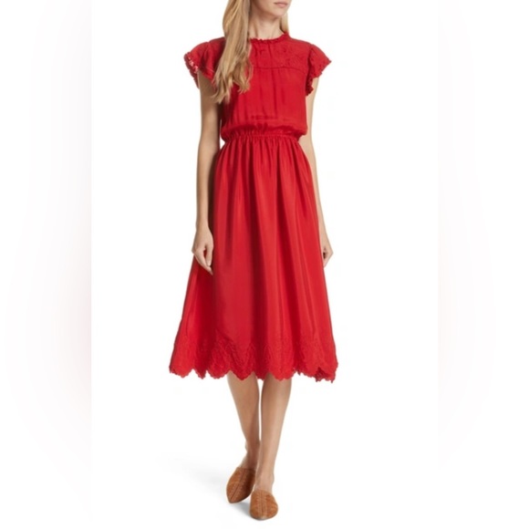 The GREAT Moonlight Embroidered Silk Dress - Picture 2 of 15